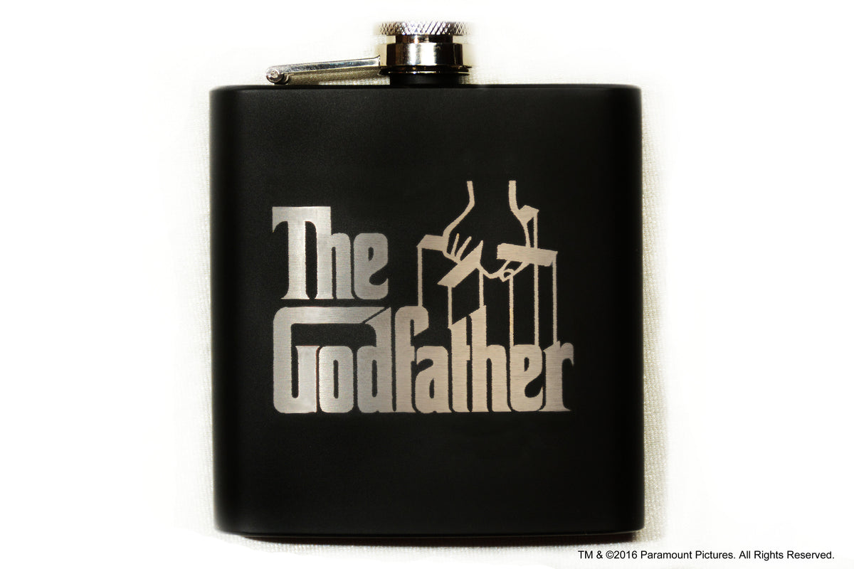 The Godfather Movie Engraved Logo Stainless Steel Flask