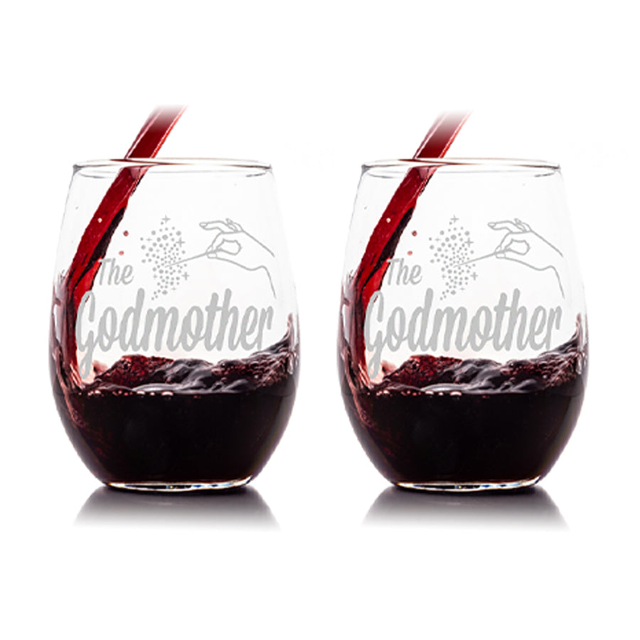 Godmother Wine Glass Set of 2