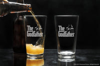 Load image into Gallery viewer, The Godfather Etched Pint Beer Glass 16oz.
