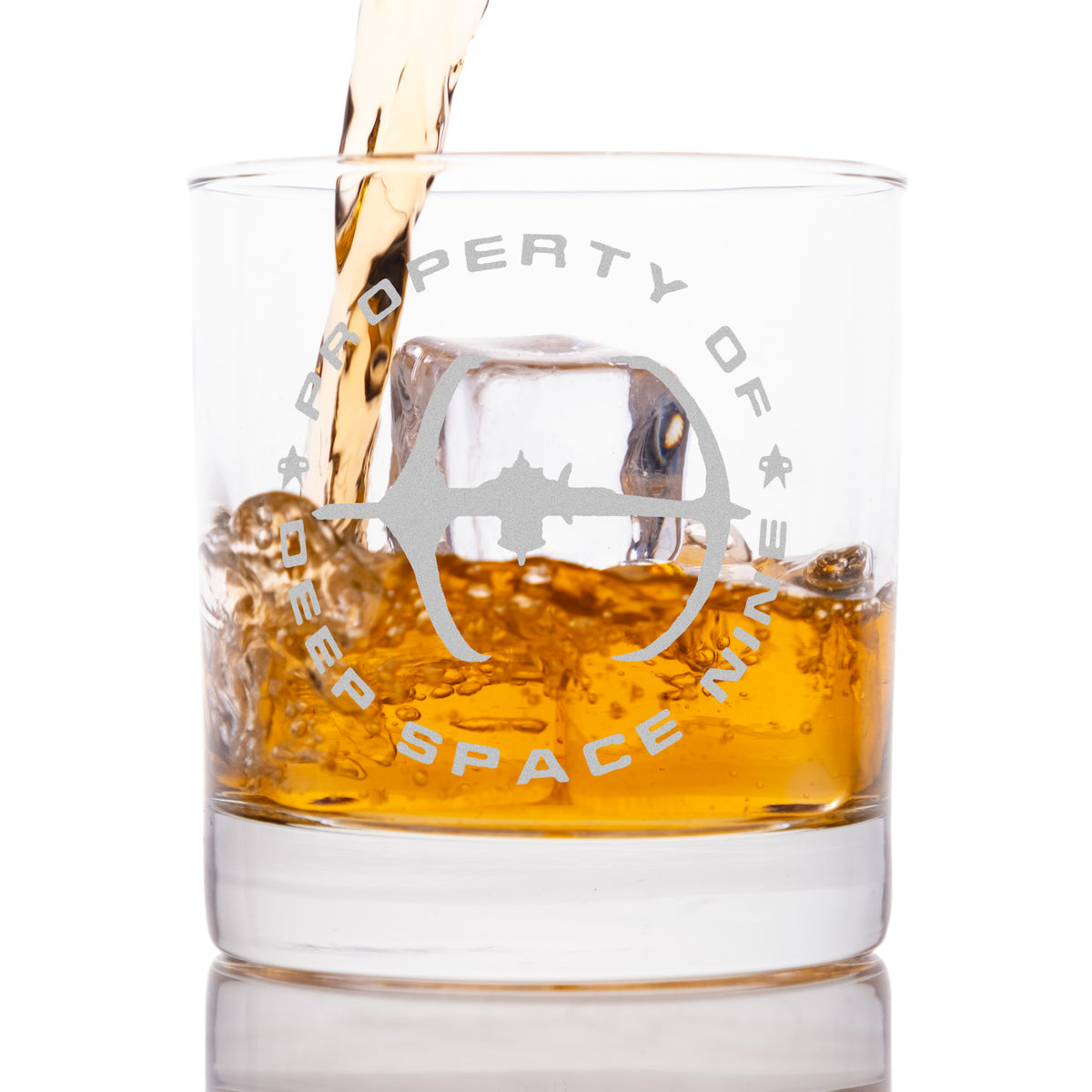 Star Trek: Deep Space Nine “Property Of Deep Space Nine” Rocks Glass Special Edition In Universe Classic Line Premium Etched