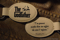 Load image into Gallery viewer, Baptism Christening Gift Godfather Engraved Leatherette Keychain
