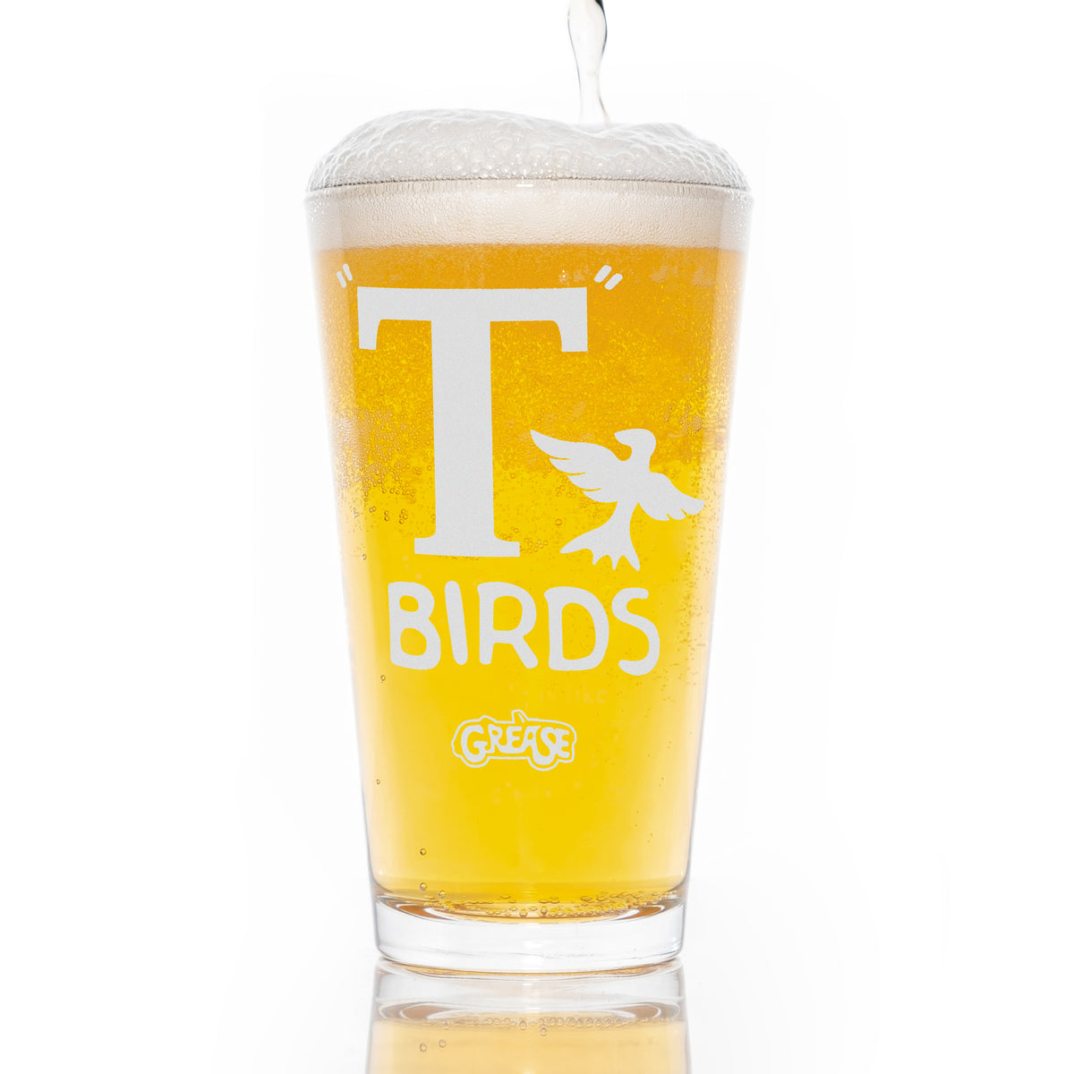Etched T-Birds Pint Glass from the Grease Movie
