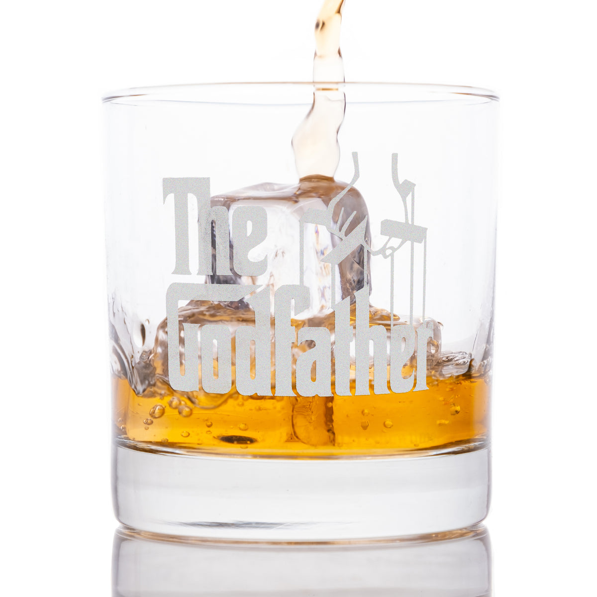 The Godfather Movie Rocks Glass with Quote, "Don't ask me about my business." ~ Michael Officially Licensed