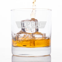 Load image into Gallery viewer, Top Gun Etched Rocks Whiskey Glass
